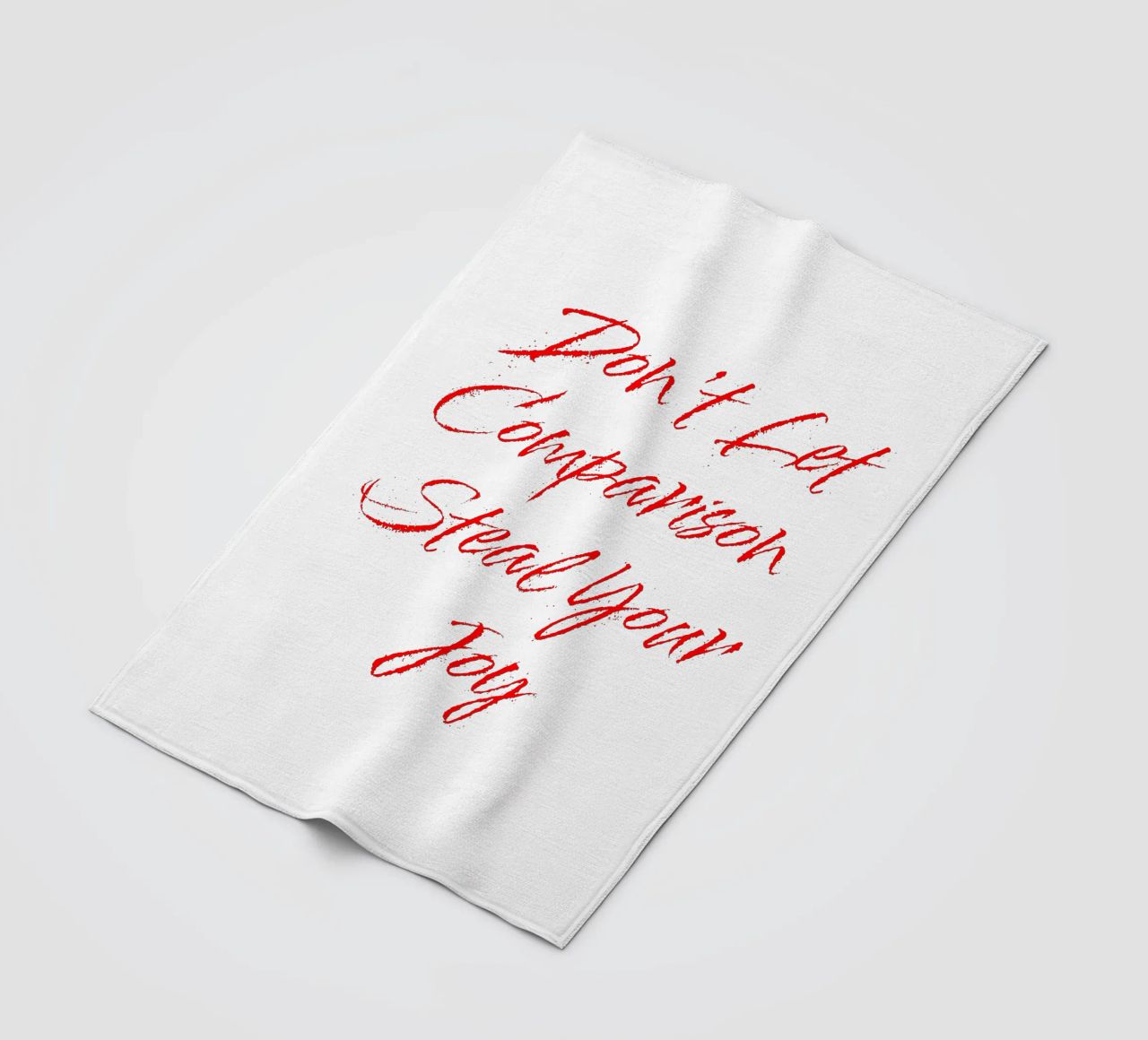 Don't Let Comparison Steal Your Joy - Red Text coperta in pile da FABOArt
