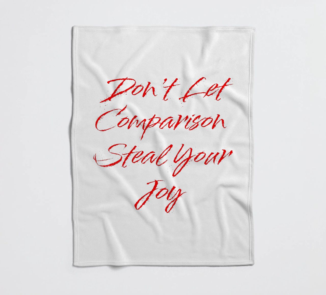 Don't Let Comparison Steal Your Joy - Red Text coperta in pile da FABOArt