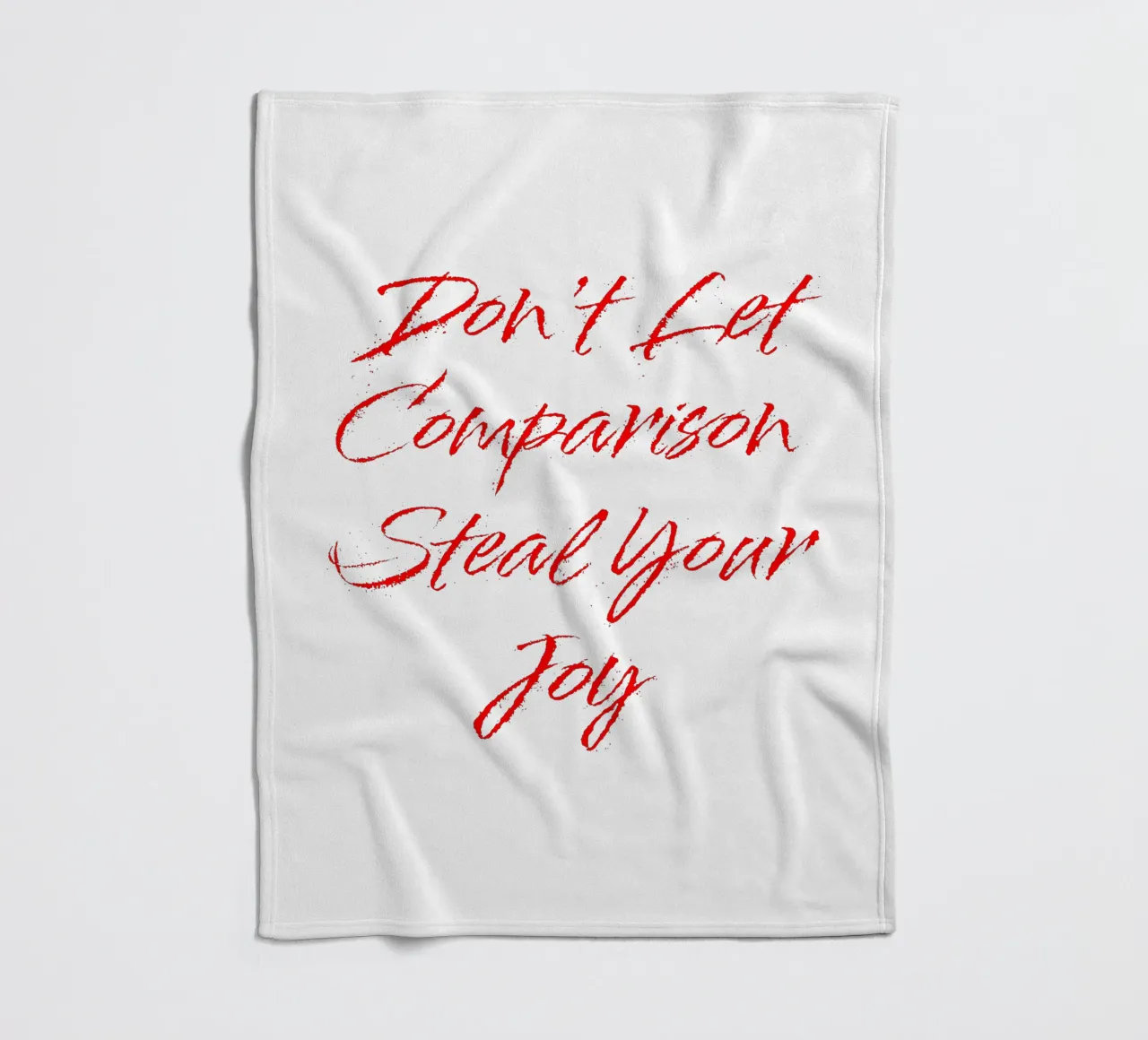 Don't Let Comparison Steal Your Joy - Red Text Fleecedecke von FABOArt