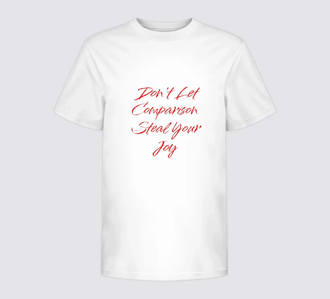 Don't Let Comparison Steal Your Joy - Red Text t-shirt bambini da FABOArt