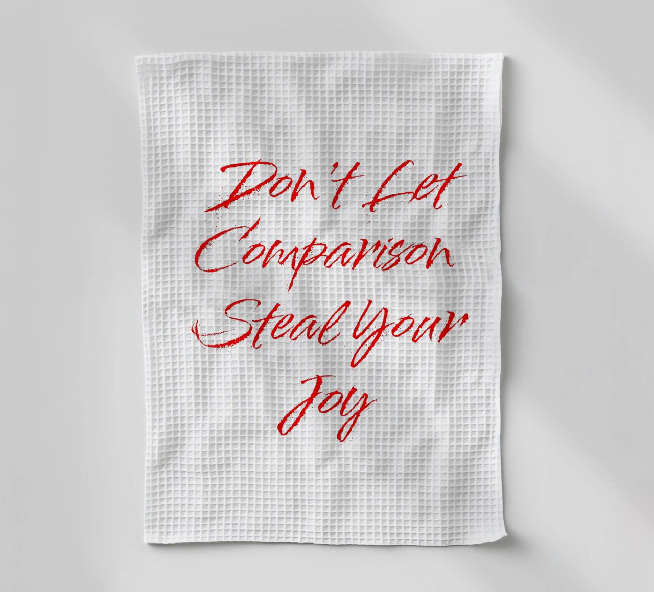 Don't Let Comparison Steal Your Joy - Red Text canovaccio da cucina da FABOArt