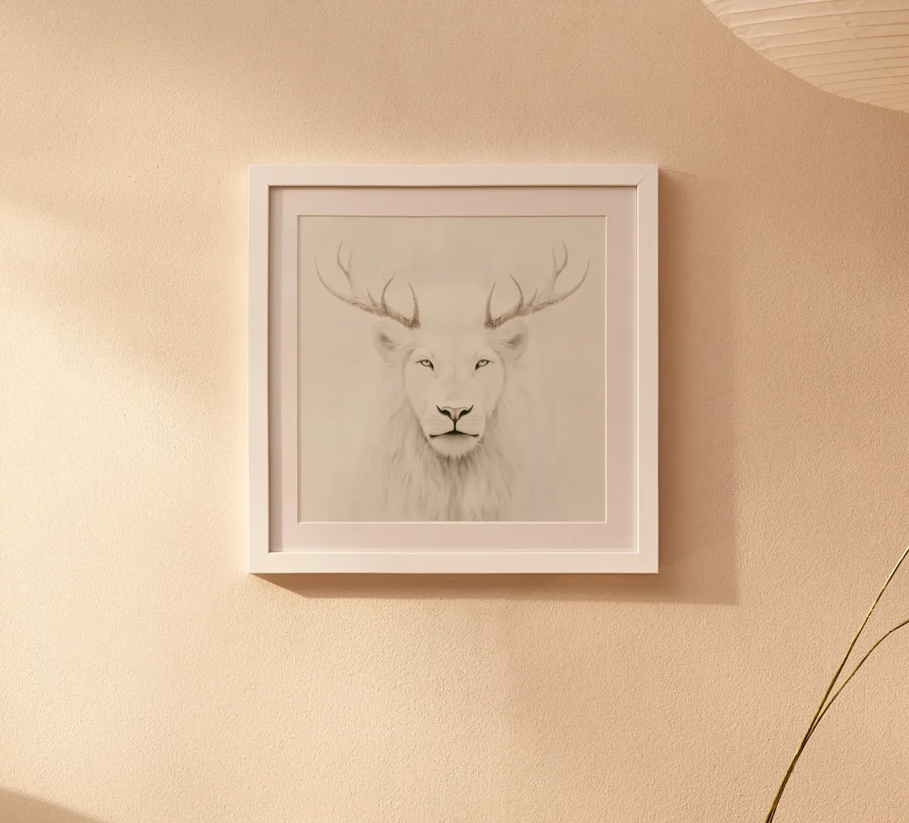Majestic White Lion I poster by Carinaprint