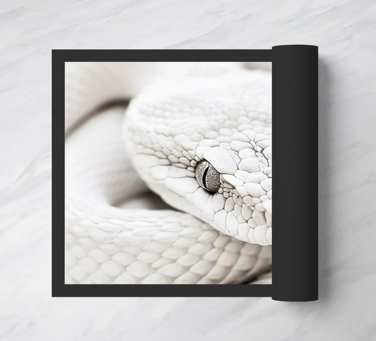 Elegante serpente bianco zerbino da Carinaprint