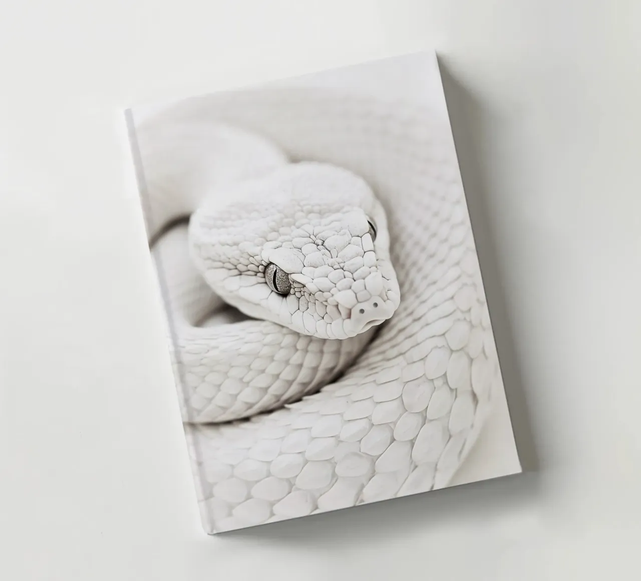 Elegante serpente bianco diario da Carinaprint