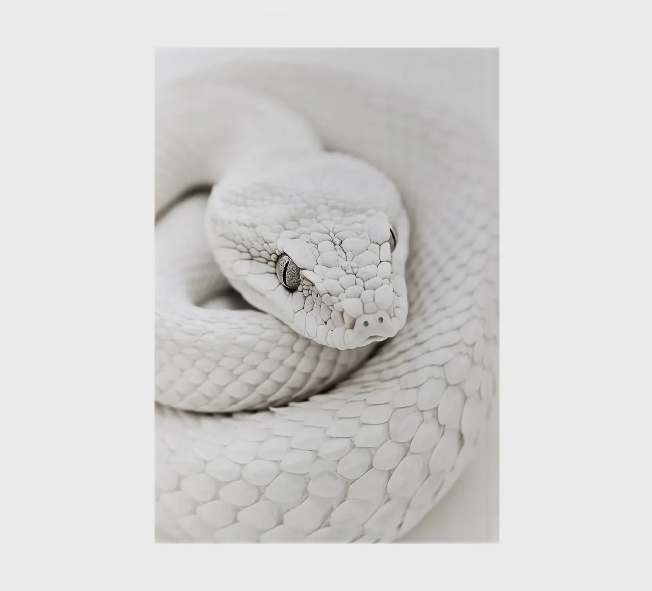 Elegante serpente bianco diario da Carinaprint