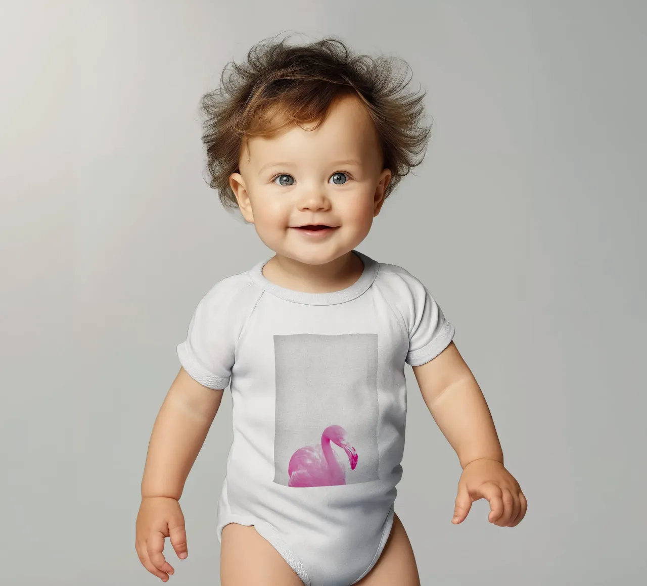 Flamingo 03 body neonato maniche corte da Froilein Juno