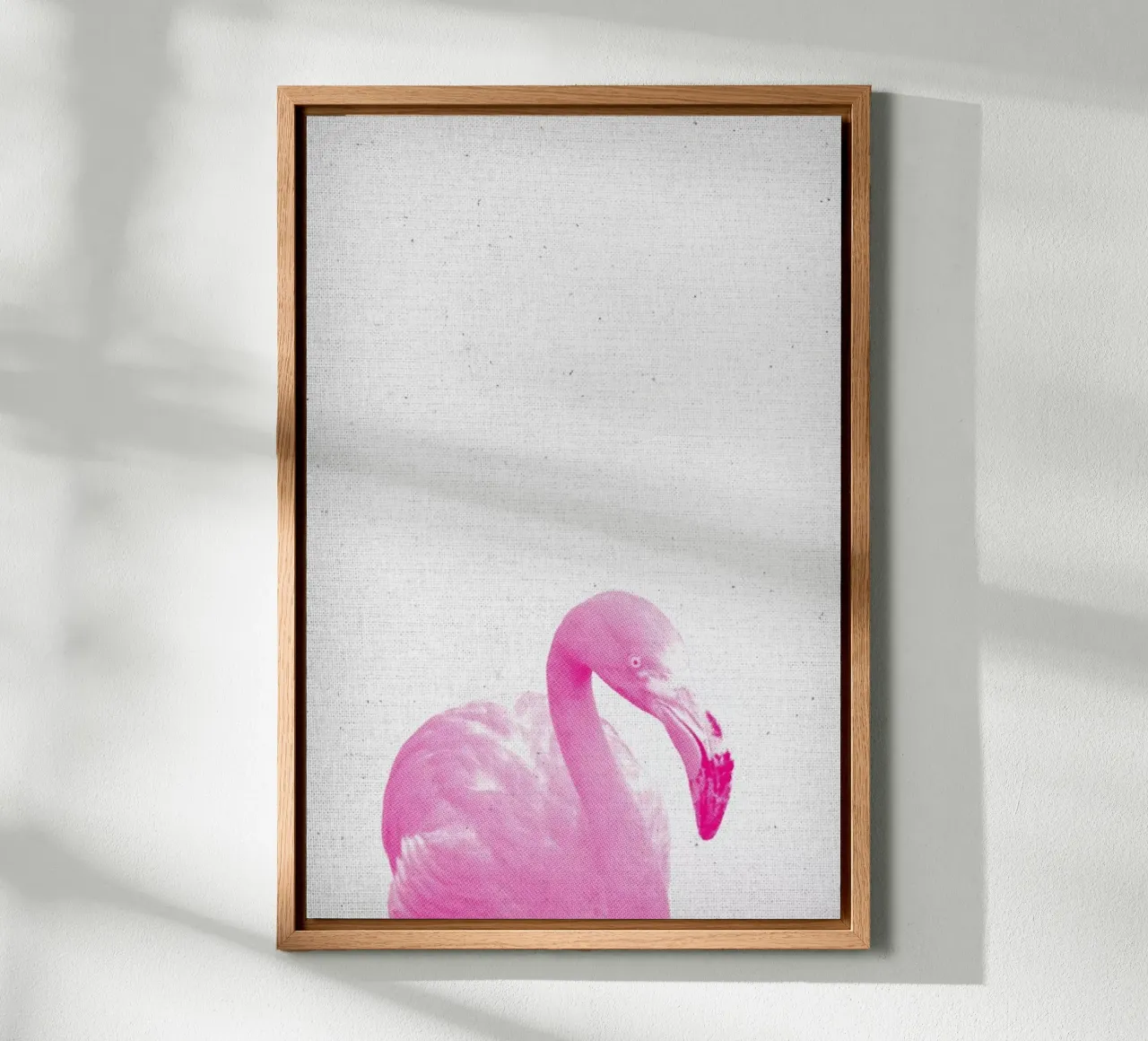 Flamingo 03 tela con Cornice a cassetta da Froilein Juno