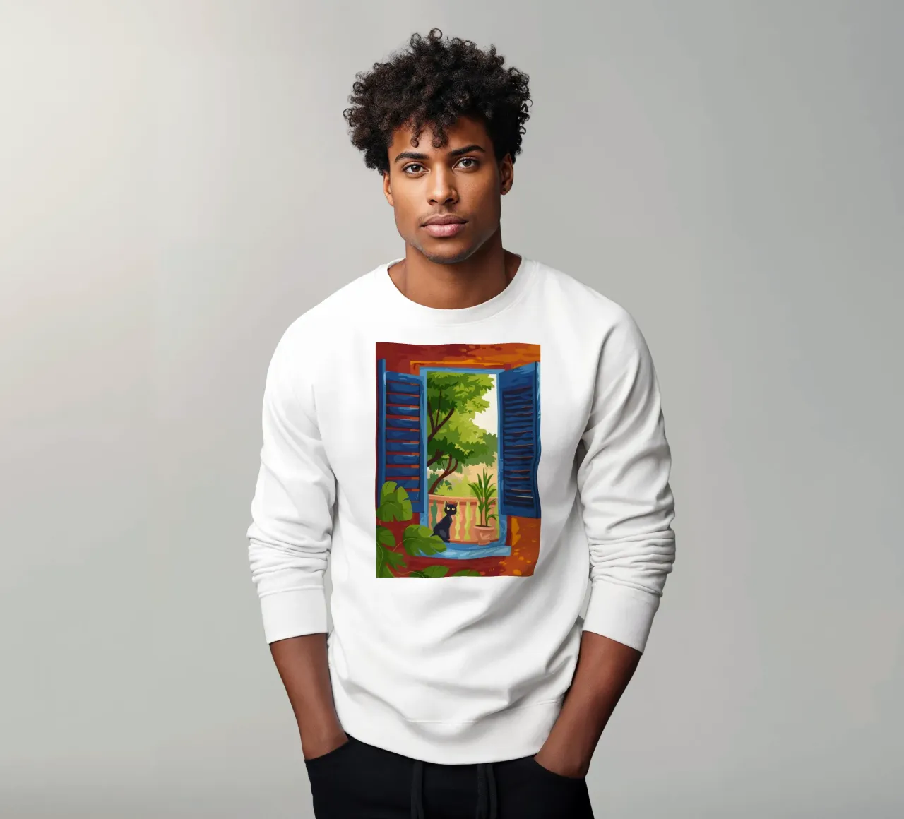Blick vom Balkon Sweatshirt von Artie Shifa