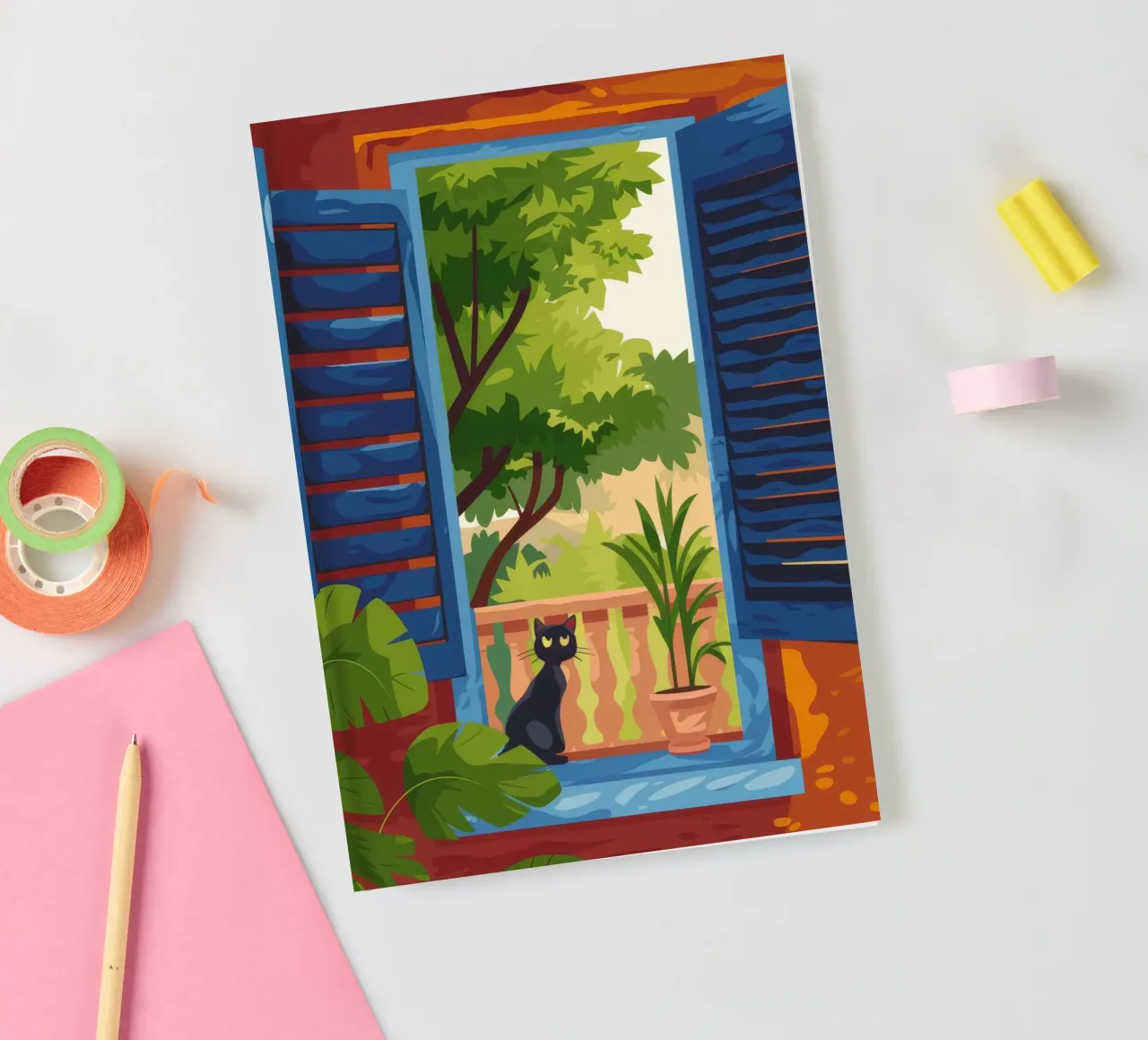 Balcony View notebook by Artie Shifa
