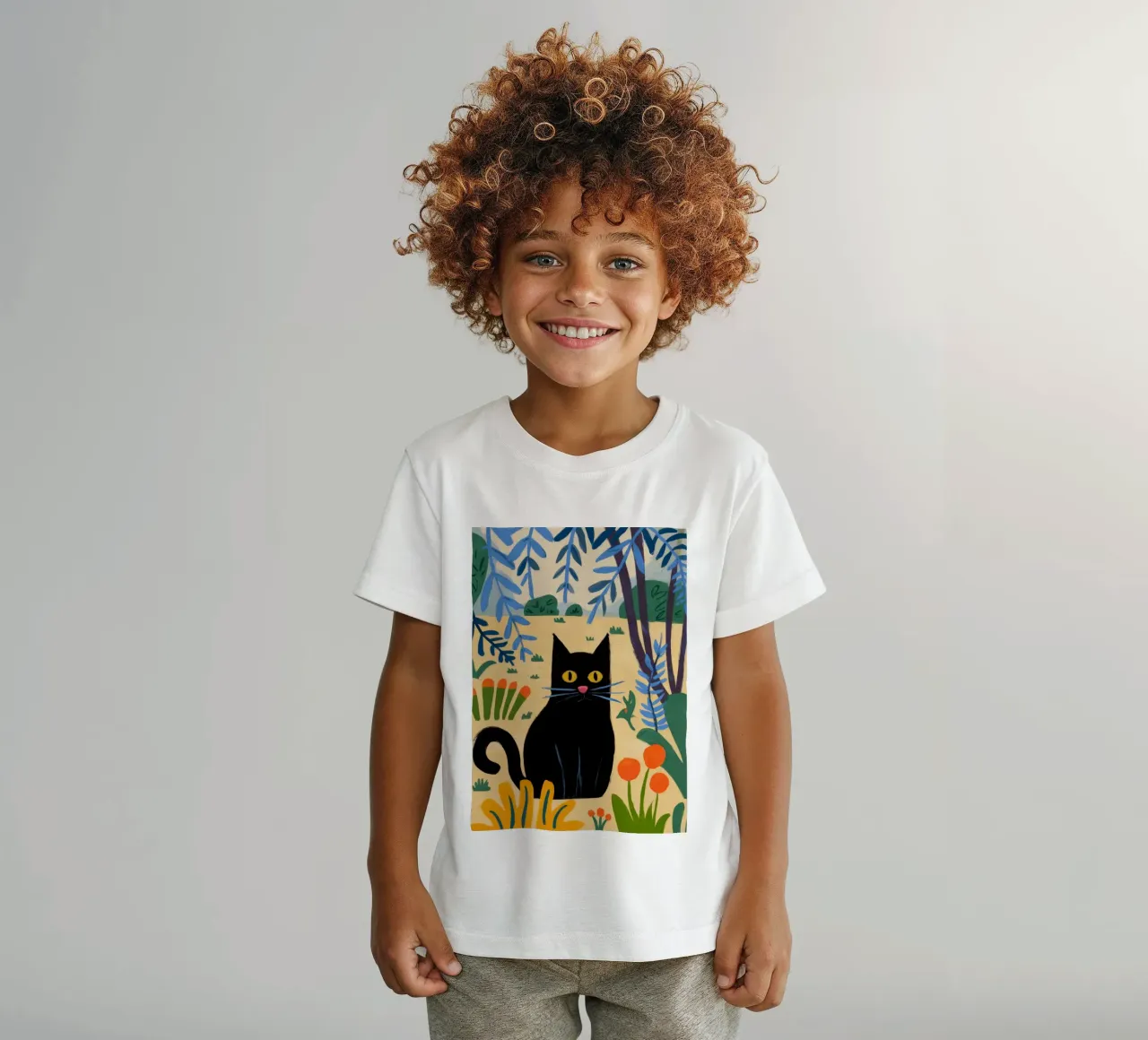 Black Cat kids t-shirt by Artie Shifa