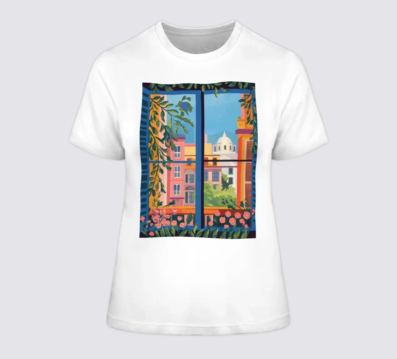 City Calm women's fitted t-shirt by Artie Shifa