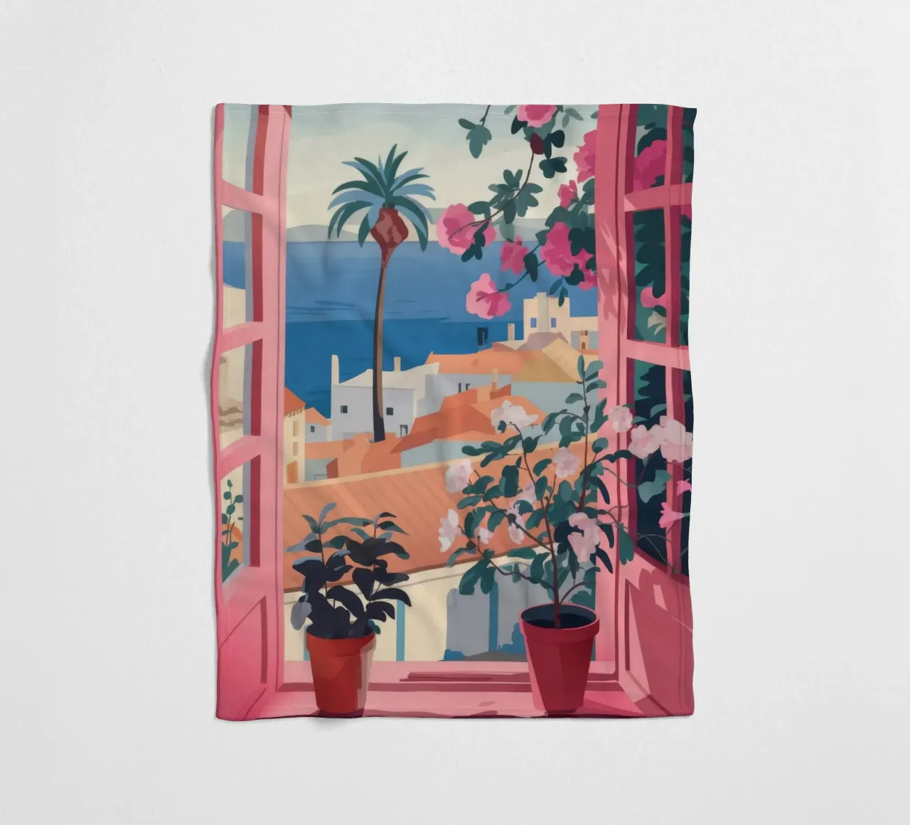 Coastal Calm fleece blanket by Artie Shifa