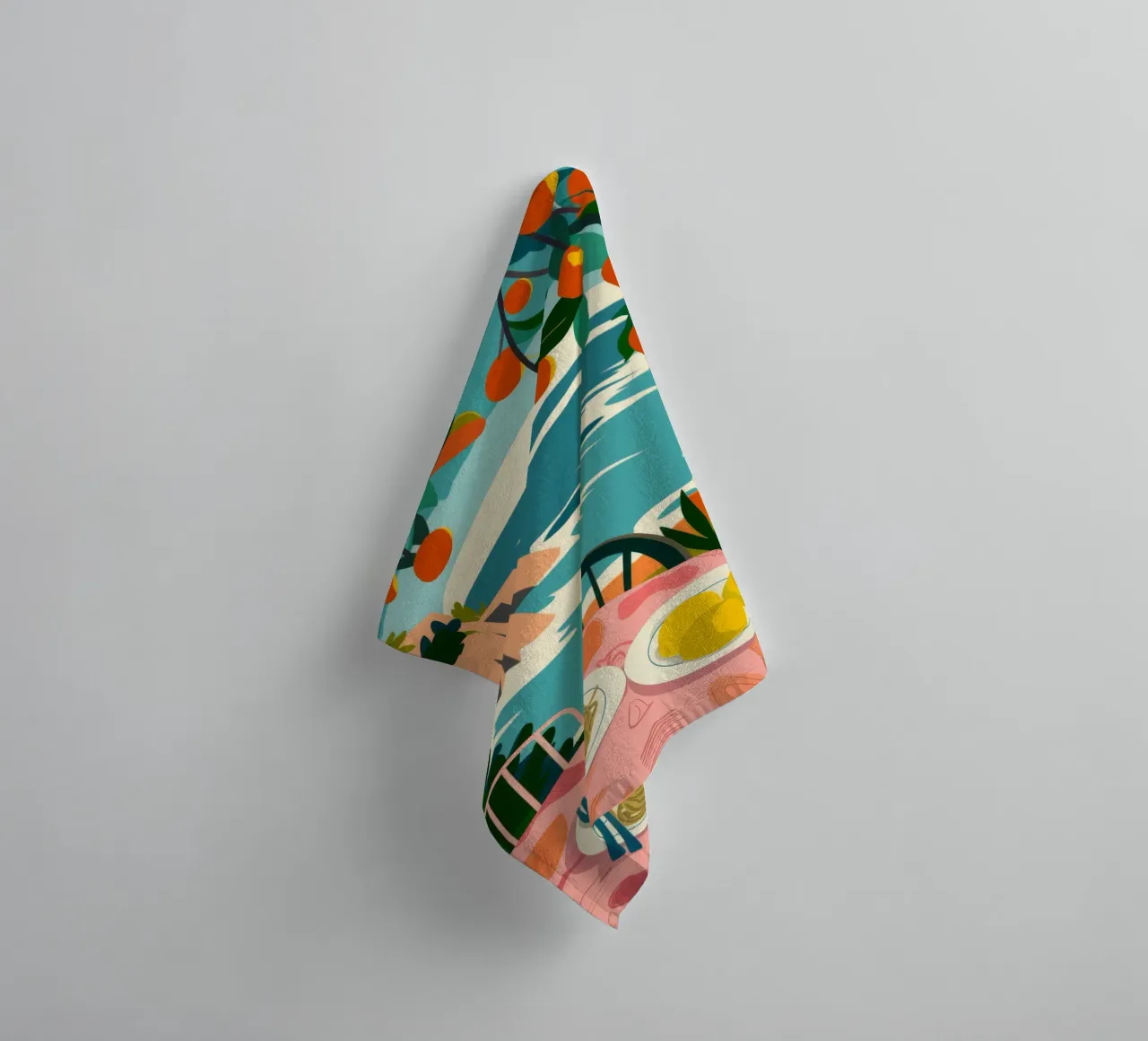 Coastal Feast towel by Artie Shifa