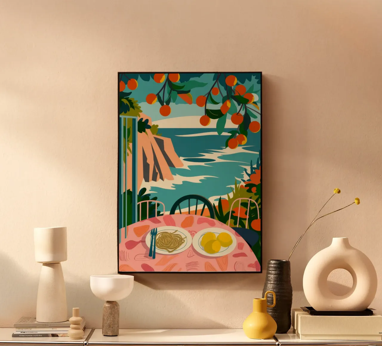 Coastal Feast acrylic glass by Artie Shifa