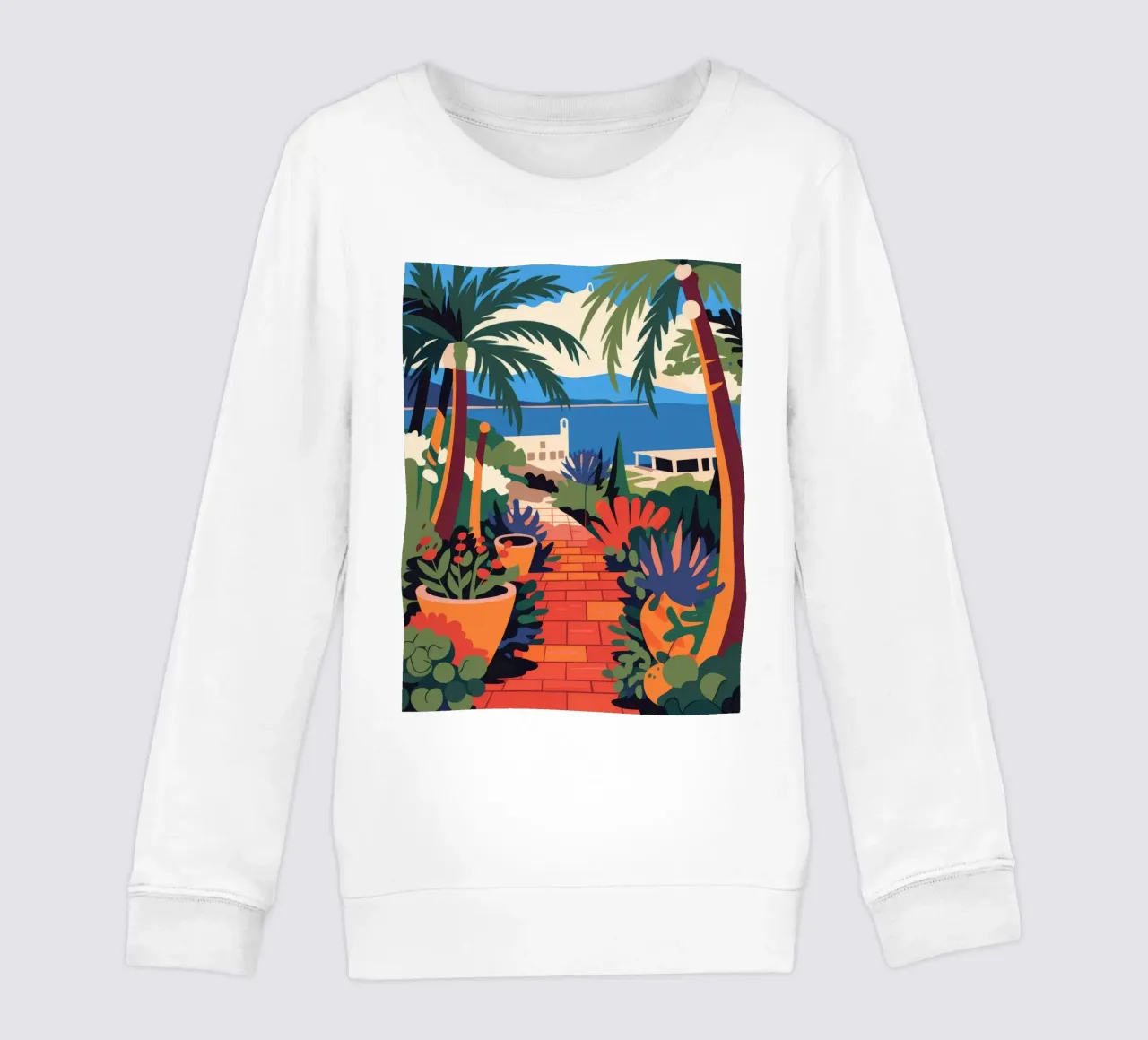 Coastal Pathway kids sweatshirt by Artie Shifa