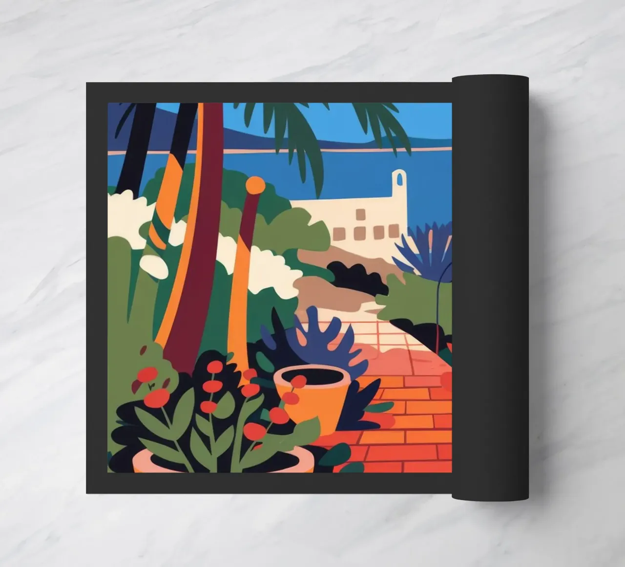 Coastal Pathway doormat by Artie Shifa