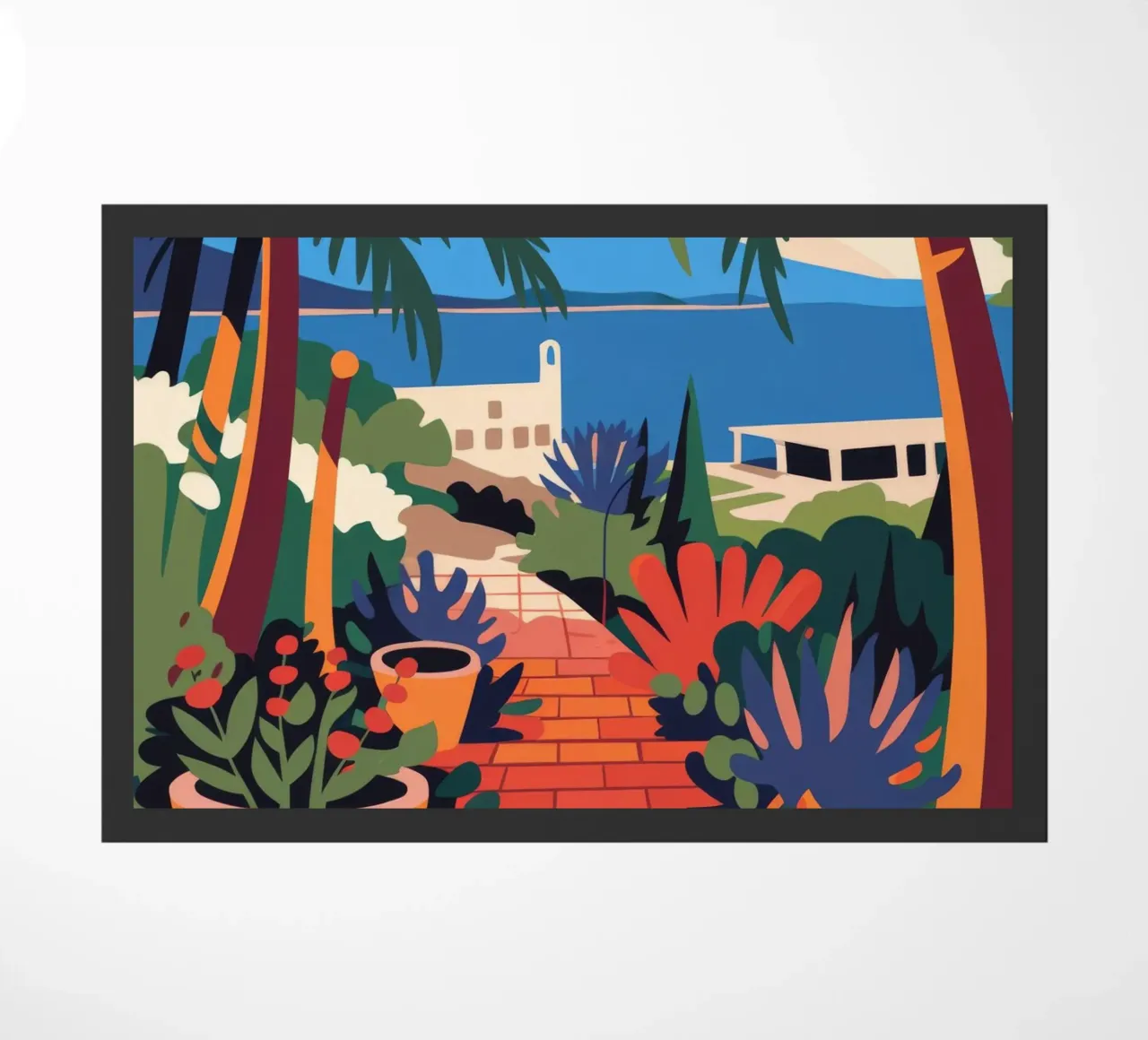 Coastal Pathway doormat by Artie Shifa