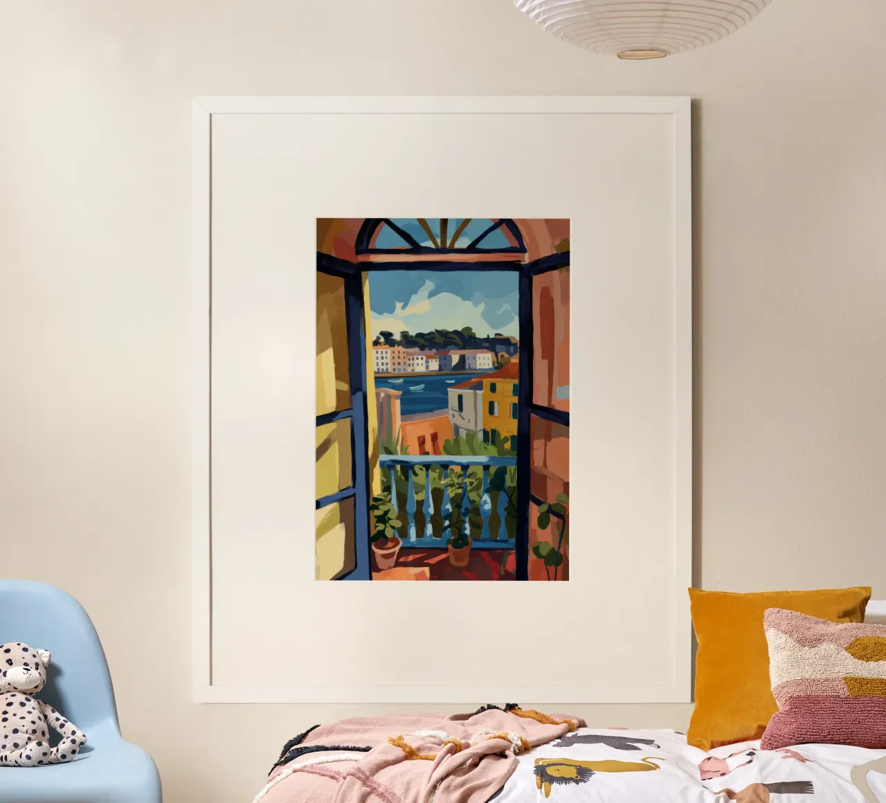 Vue côtière poster avec cadre en plastique de Artie Shifa
