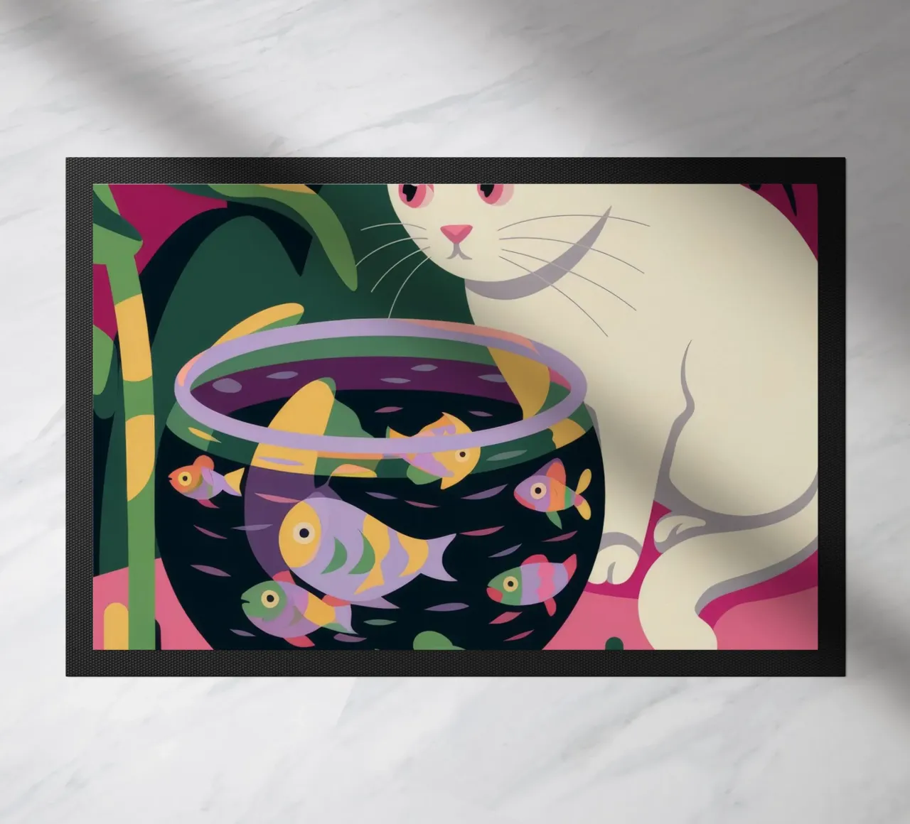 Gatto curioso zerbino da Artie Shifa
