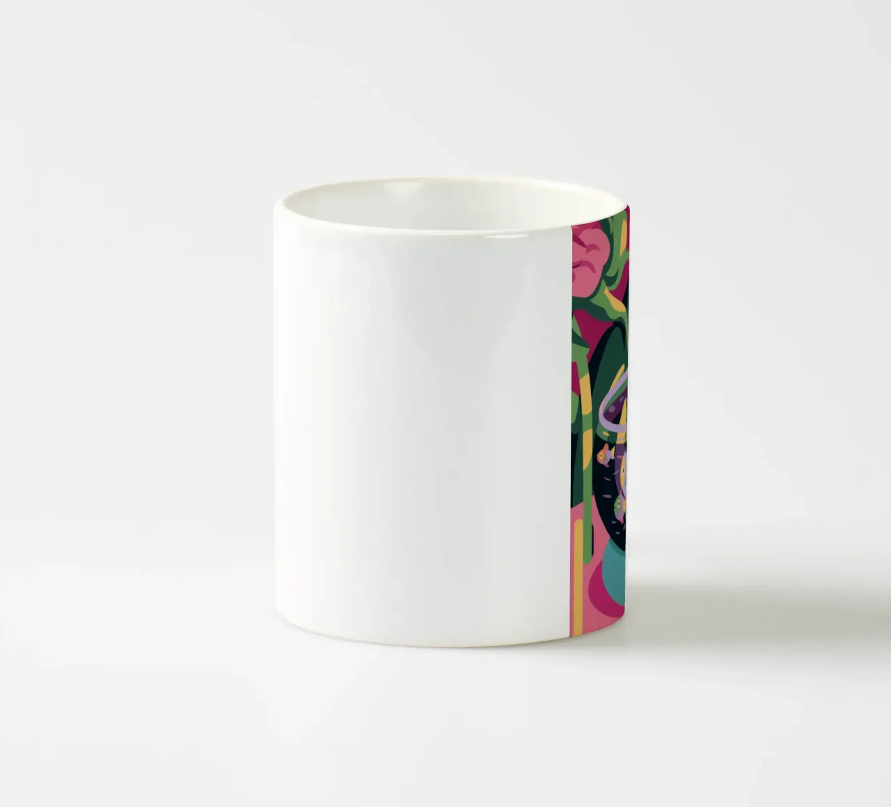 Gatto curioso tazza in ceramica da Artie Shifa