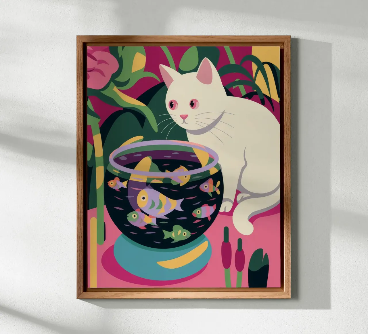 Gatto curioso alluminio dibond da Artie Shifa