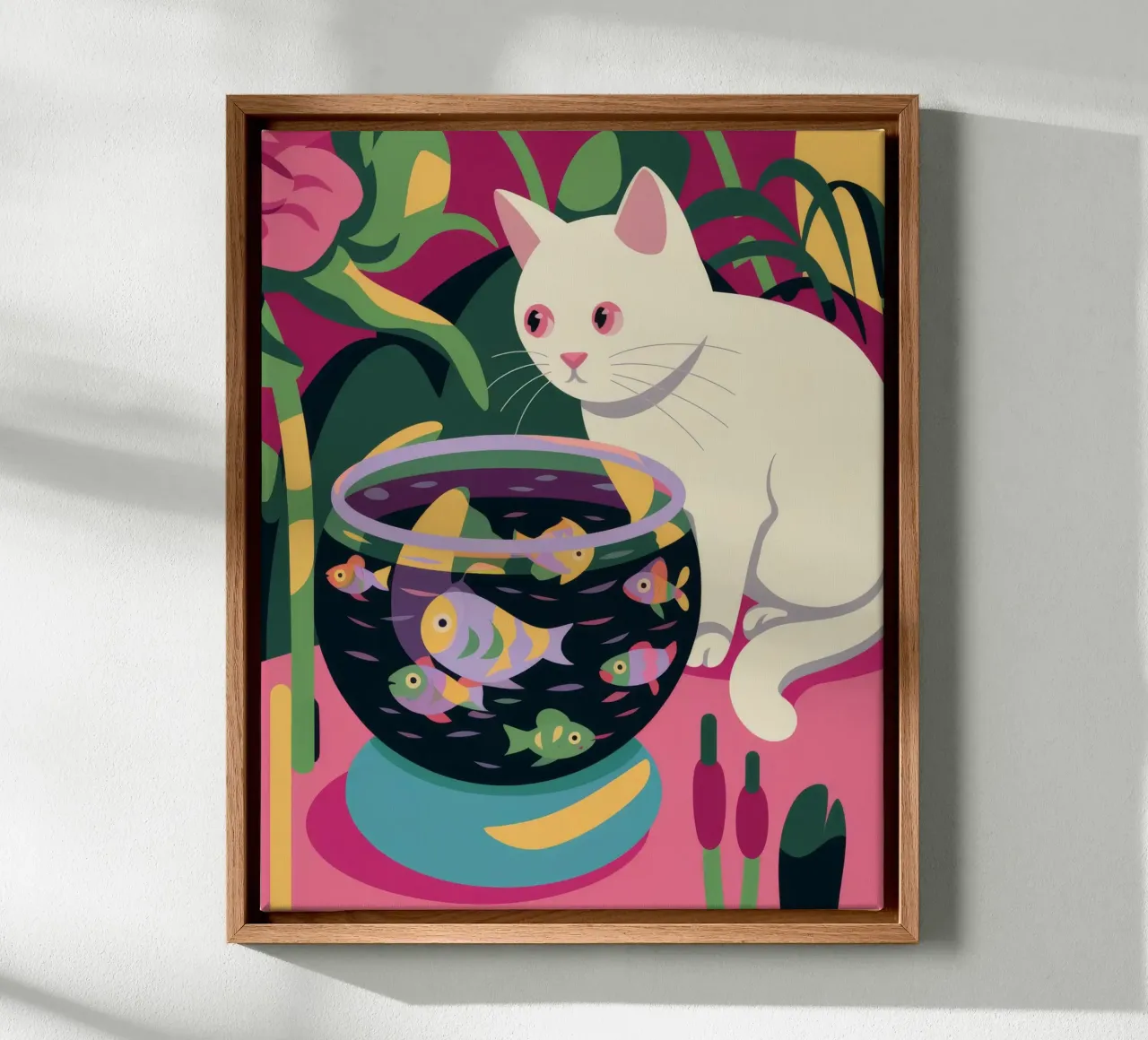 Curious Cat canvas by Artie Shifa