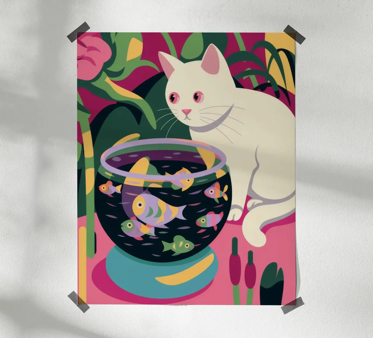Gatto curioso poster da Artie Shifa