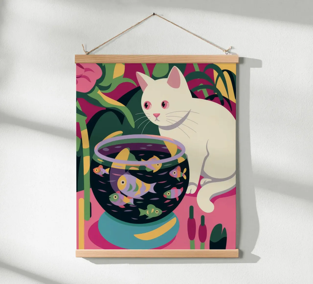 Gatto curioso poster da Artie Shifa