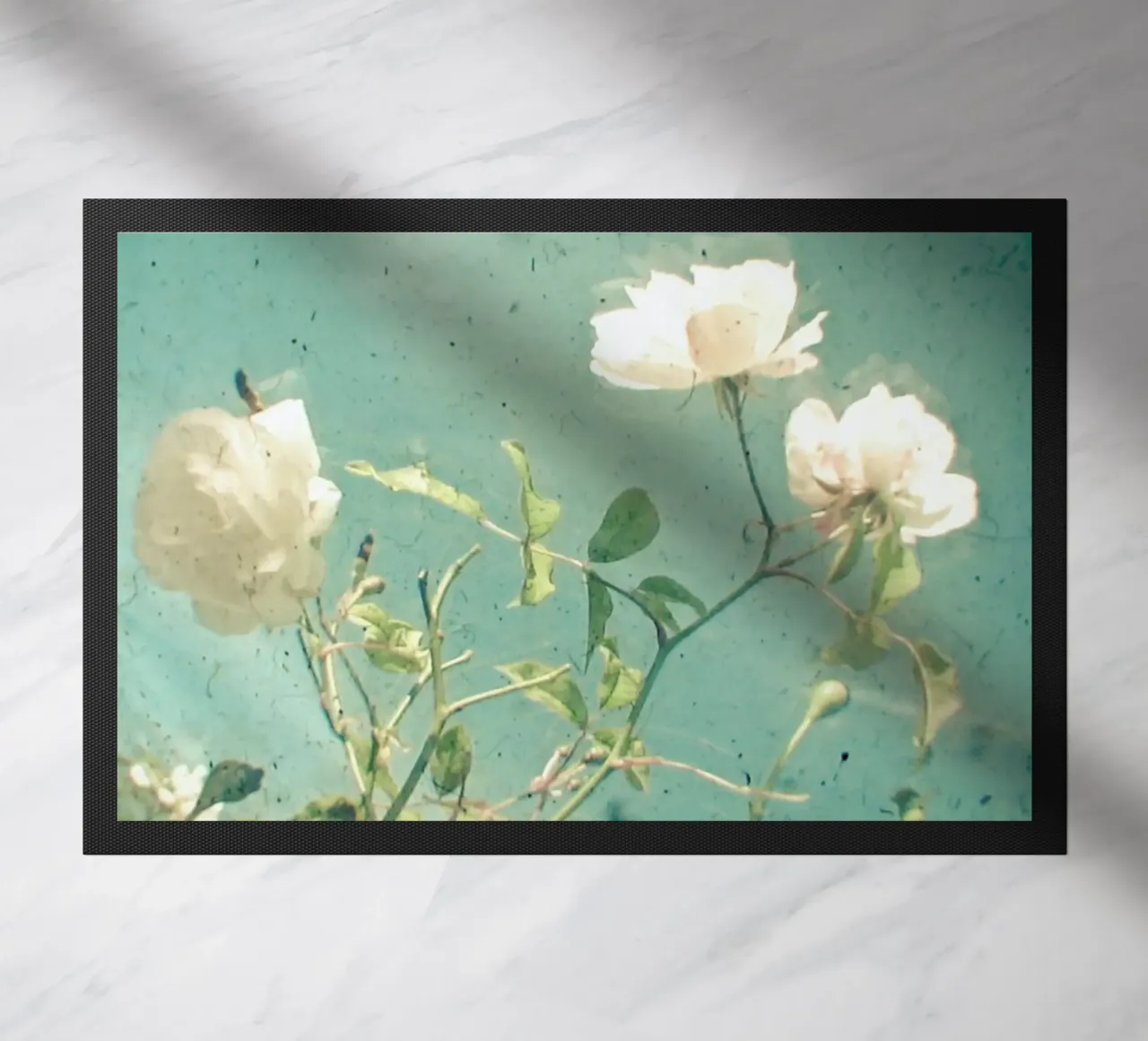 White Rose doormat by Cassia Beck Photography