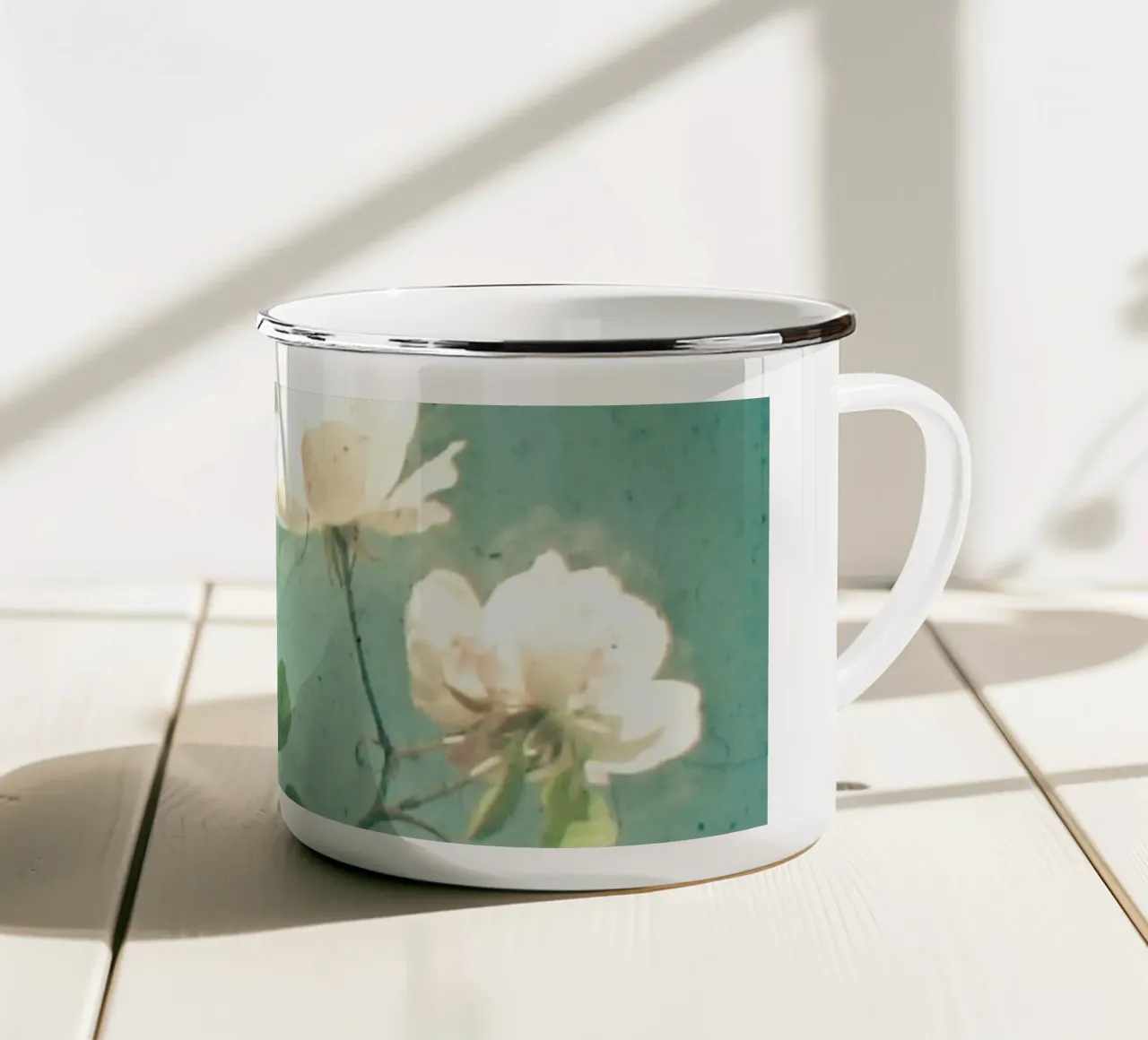 Rosa Bianca tazza in smalto da Cassia Beck Photography