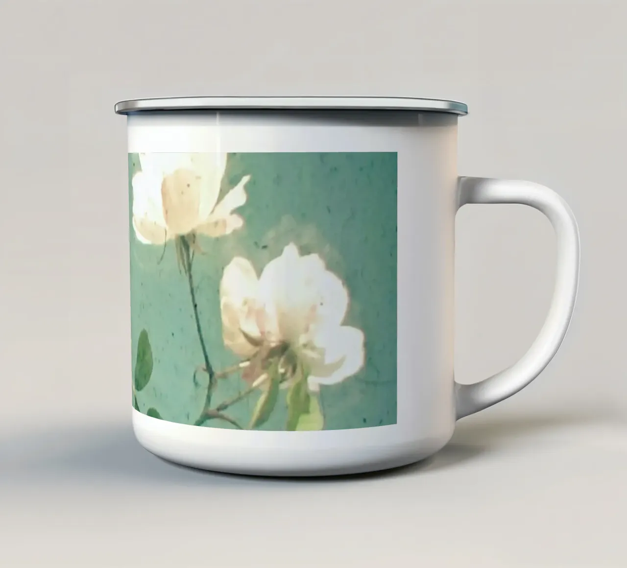 Rosa Bianca tazza in smalto da Cassia Beck Photography