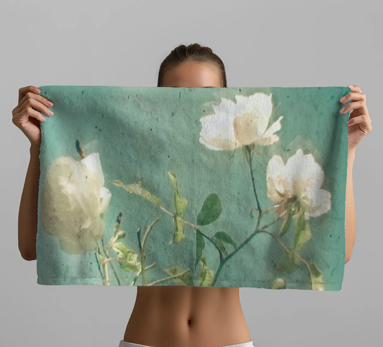 Rosa Bianca asciugamano da bagno da Cassia Beck Photography