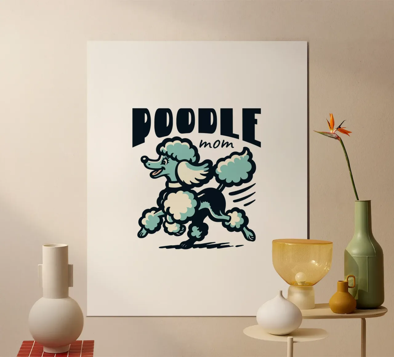 Pudelmutter Poster mit Kunststoffrahmen von 🥝 KIWI STORE