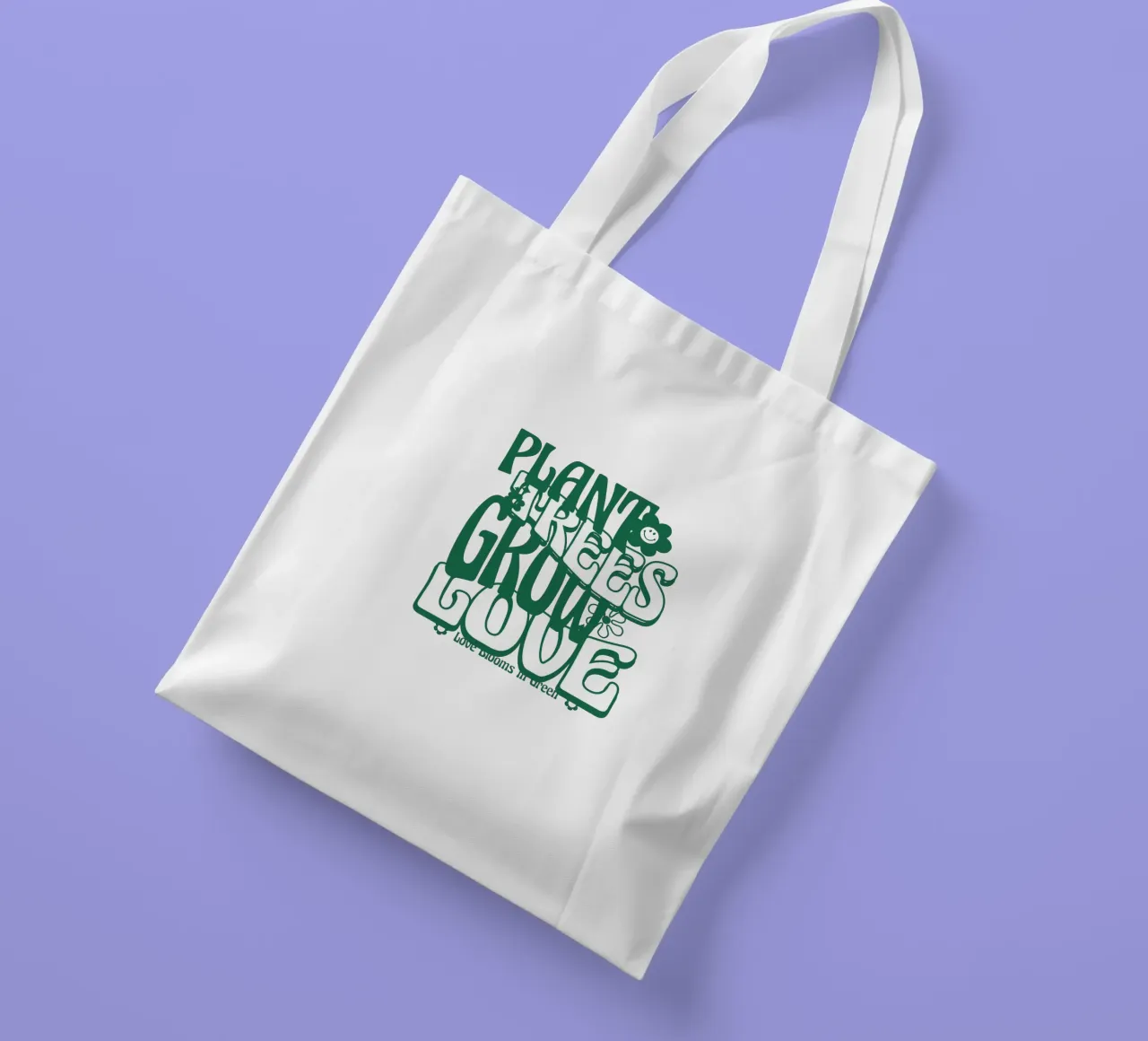Le piante crescono con amore borsa in juta da 🥝 KIWI STORE