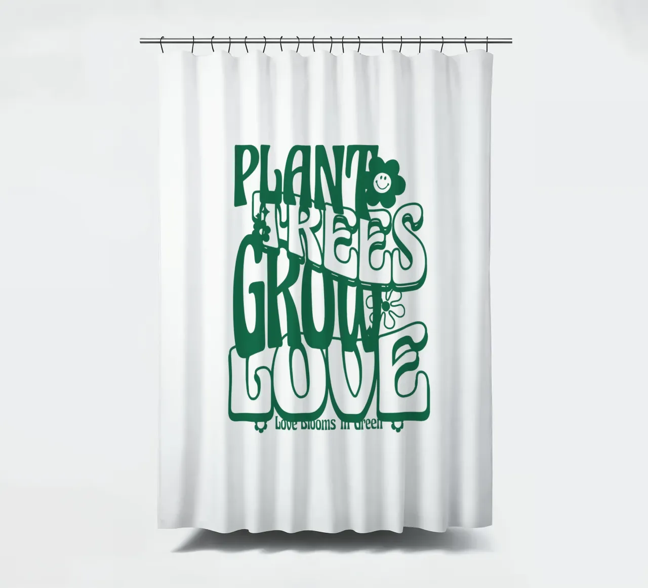 Le piante crescono con amore tenda da doccia da 🥝 KIWI STORE
