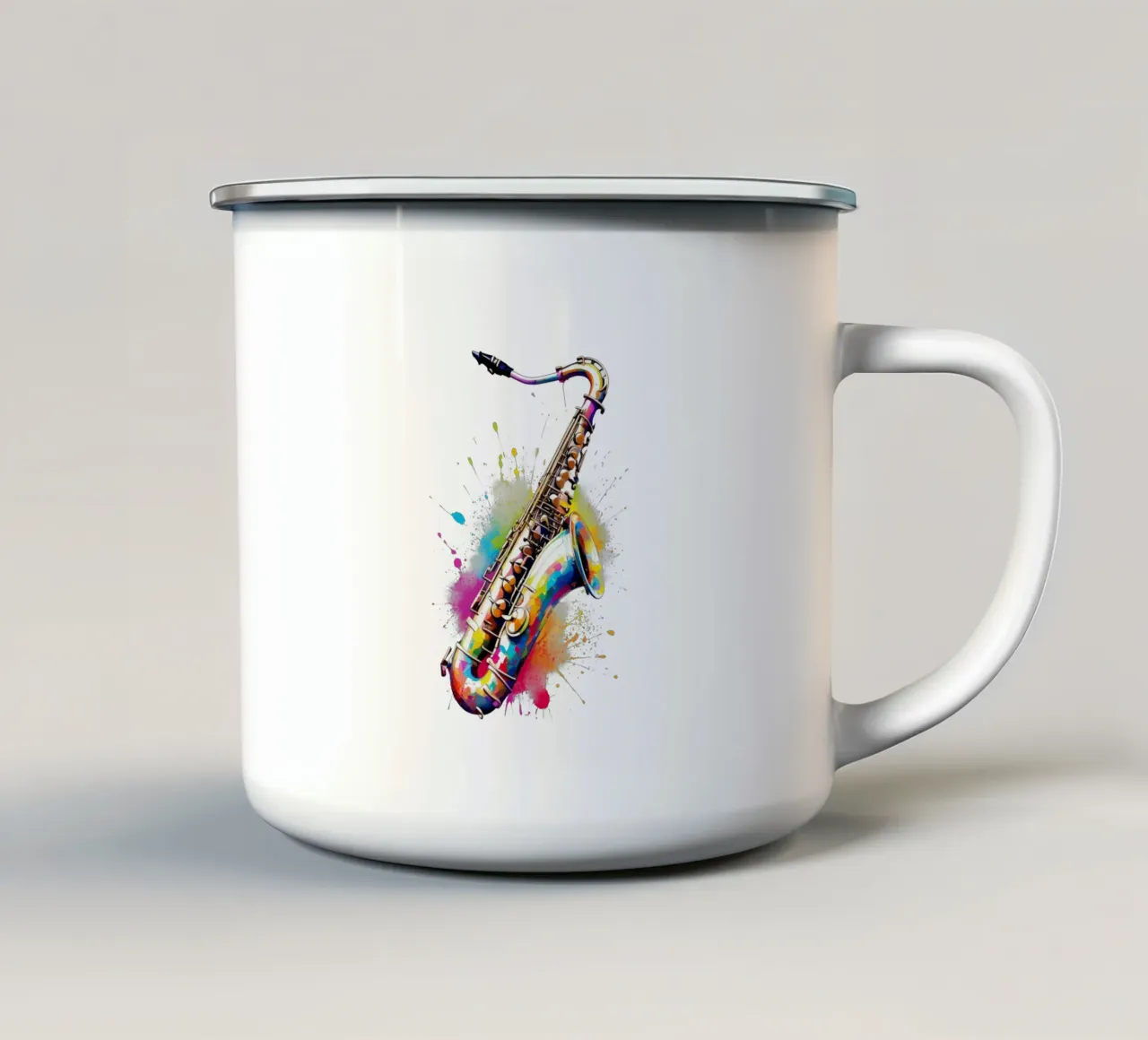 sassofono jazz tazza in smalto da 🥝 KIWI STORE