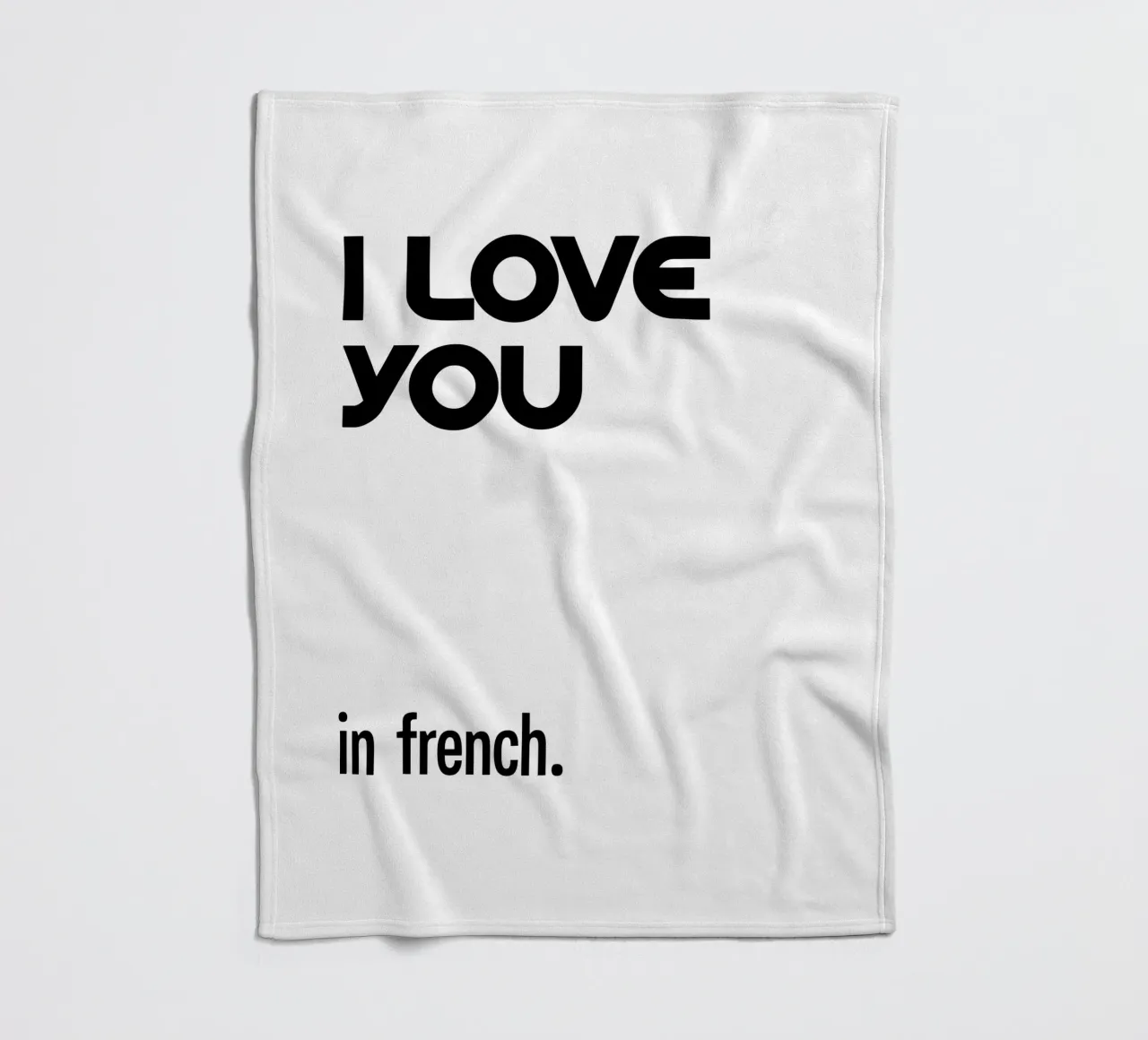 Ti amo in francese tipografico coperta in pile da YV TYPOGRAPHY