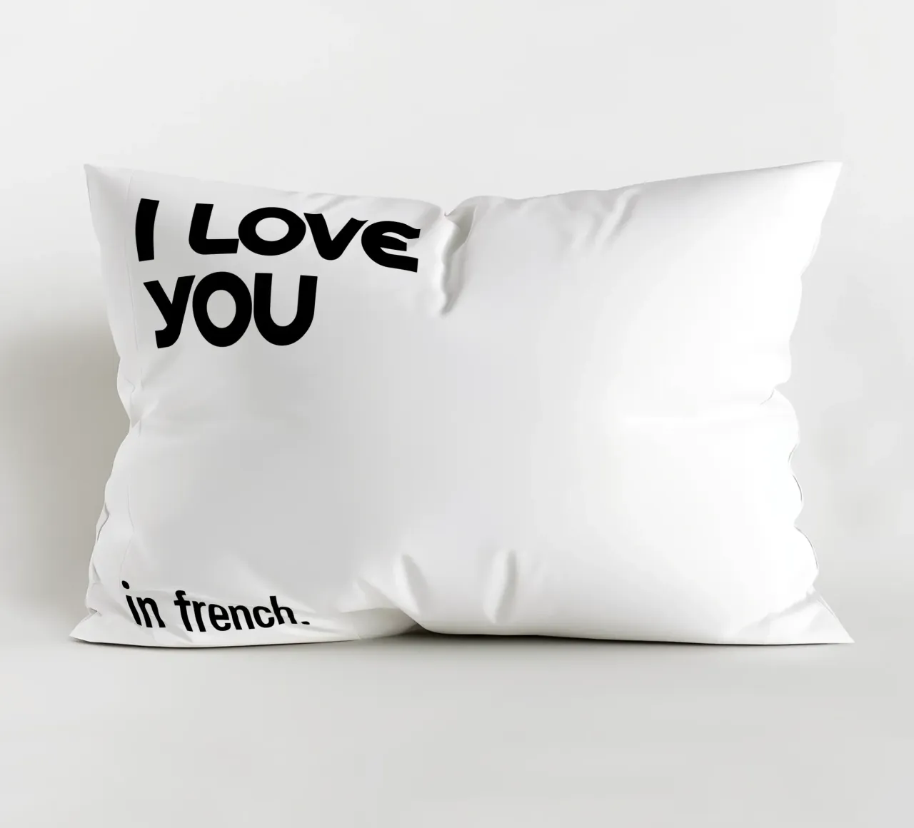 Ti amo in francese tipografico cuscino da YV TYPOGRAPHY