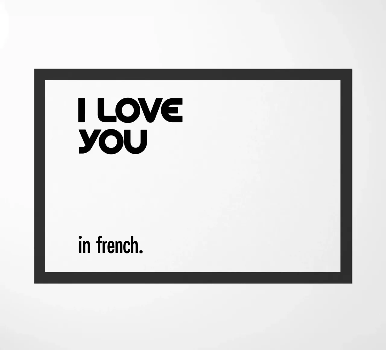 Ti amo in francese tipografico zerbino da YV TYPOGRAPHY