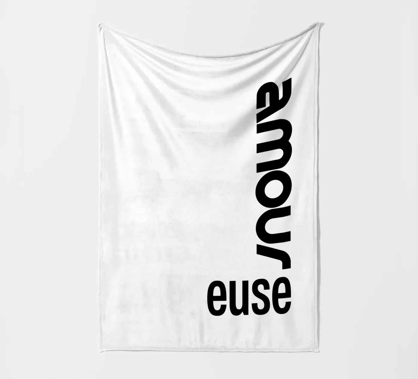 Amour Euse fleece blanket by YV TYPOGRAPHY