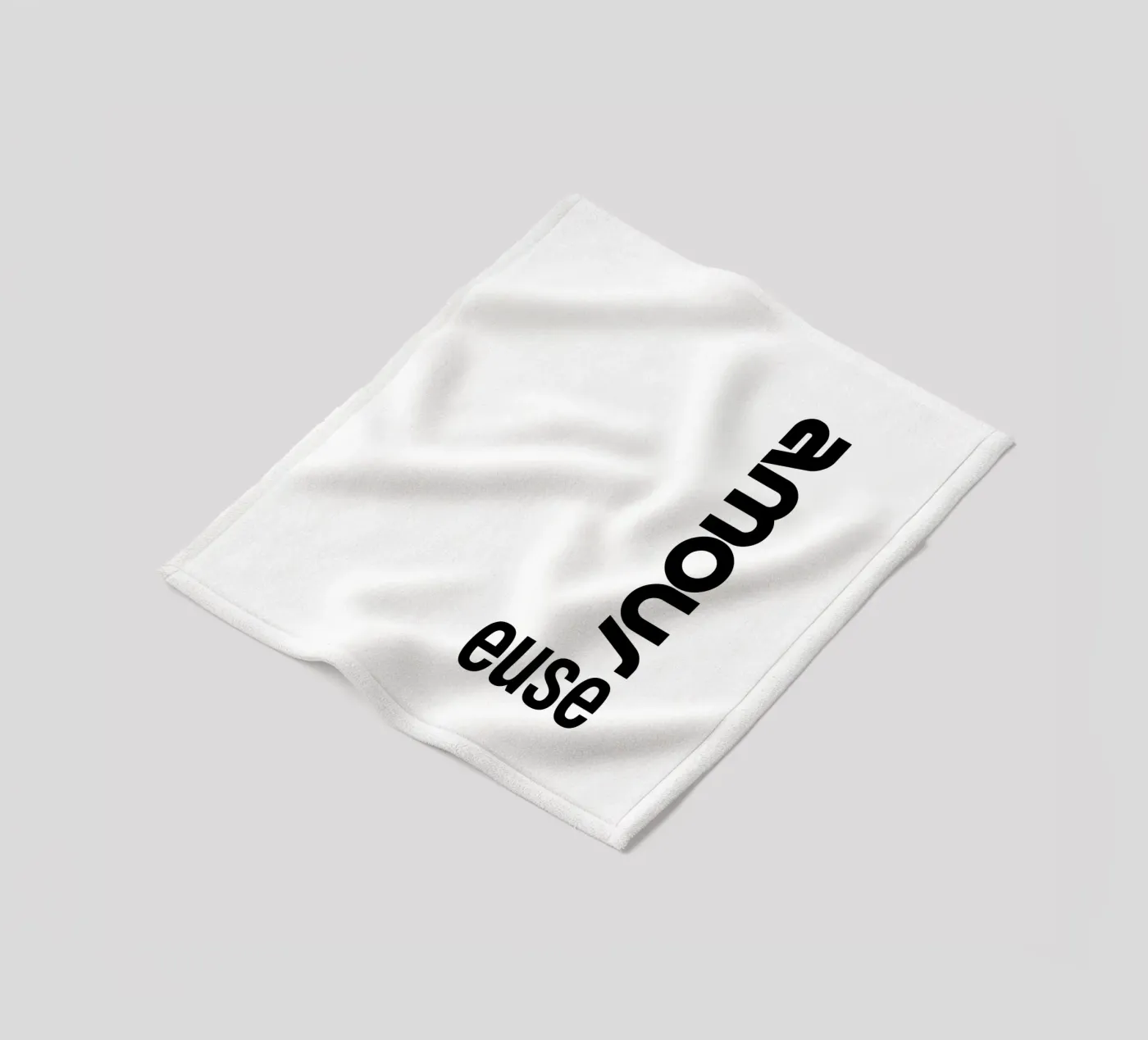Amour Euse fleece blanket by YV TYPOGRAPHY