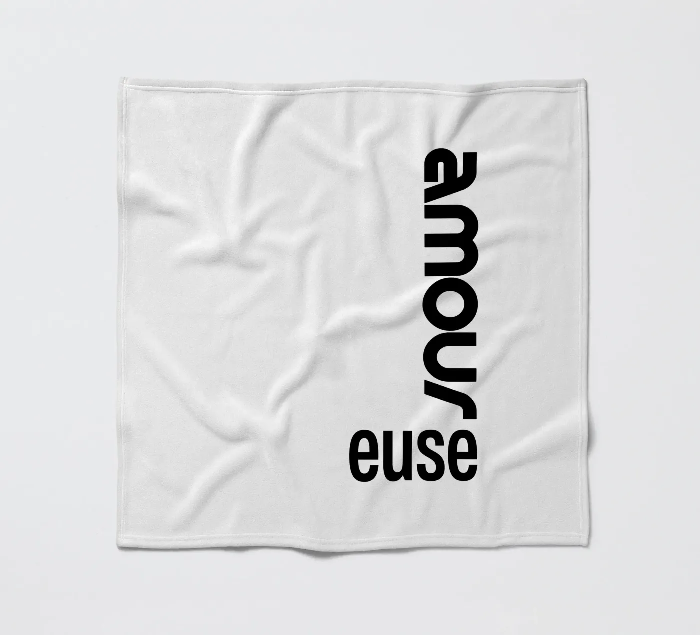 Amour Euse fleece blanket by YV TYPOGRAPHY