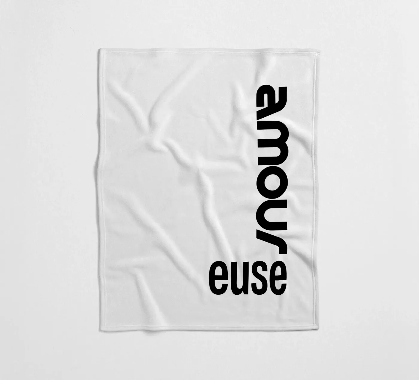 Amour Euse fleece blanket by YV TYPOGRAPHY