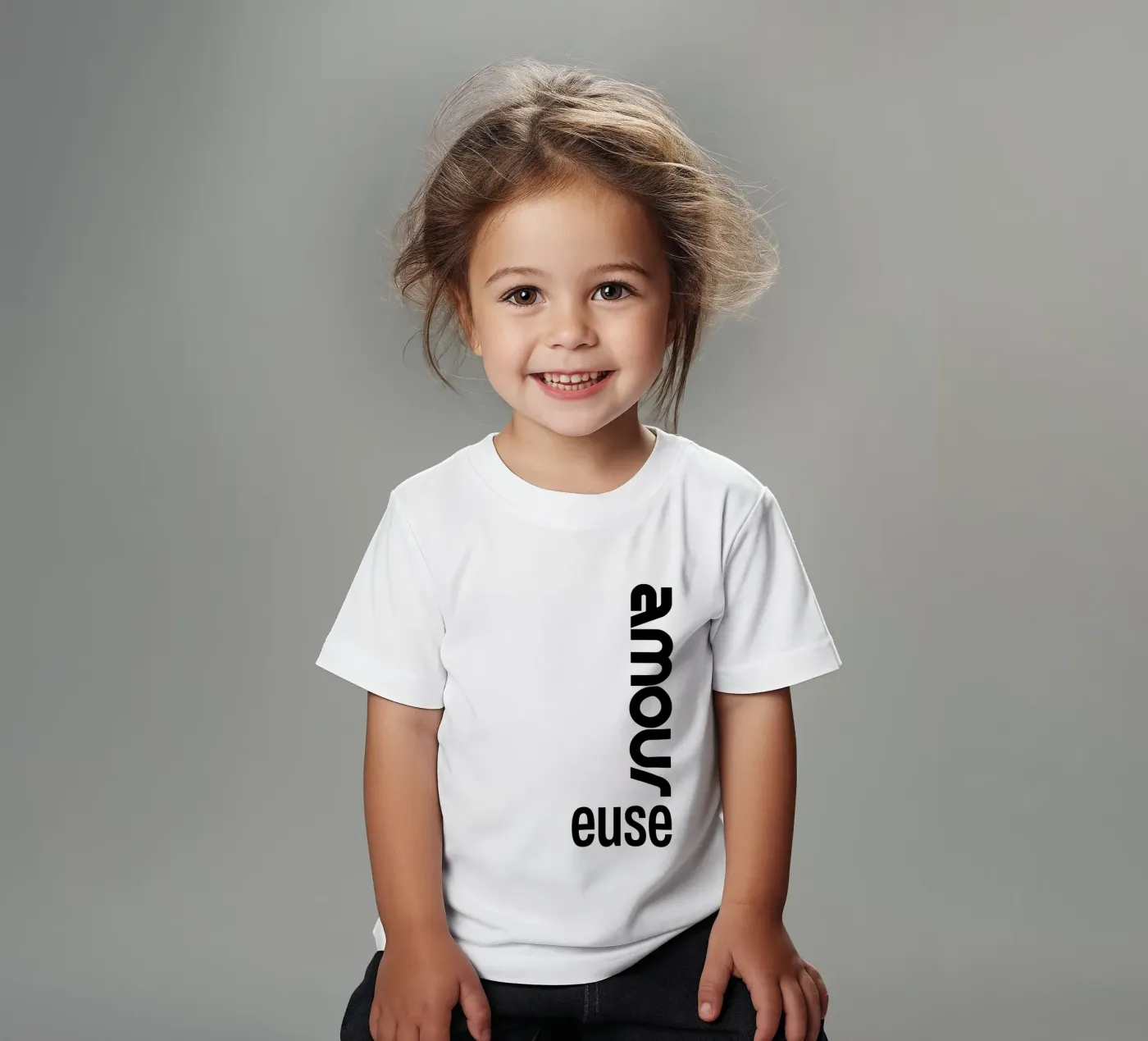 Amour Euse Kinder T-Shirt von YV TYPOGRAPHY