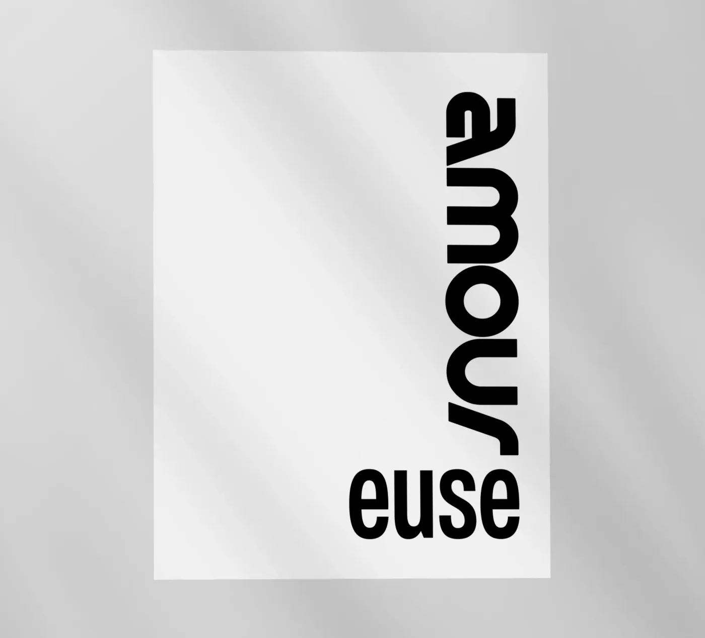 Amour Euse pellicola backlit da YV TYPOGRAPHY