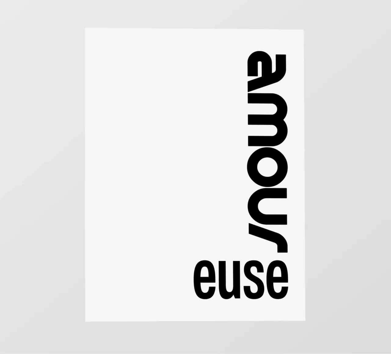 Amour Euse pellicola backlit da YV TYPOGRAPHY