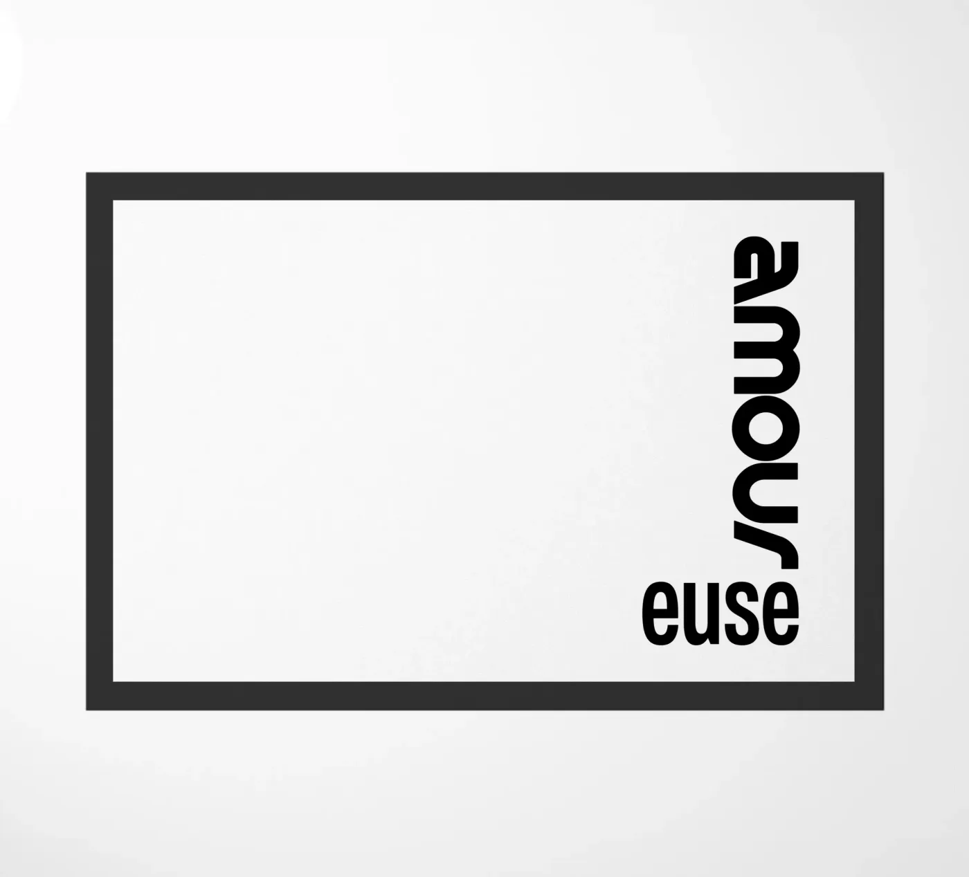 Amour Euse doormat by YV TYPOGRAPHY