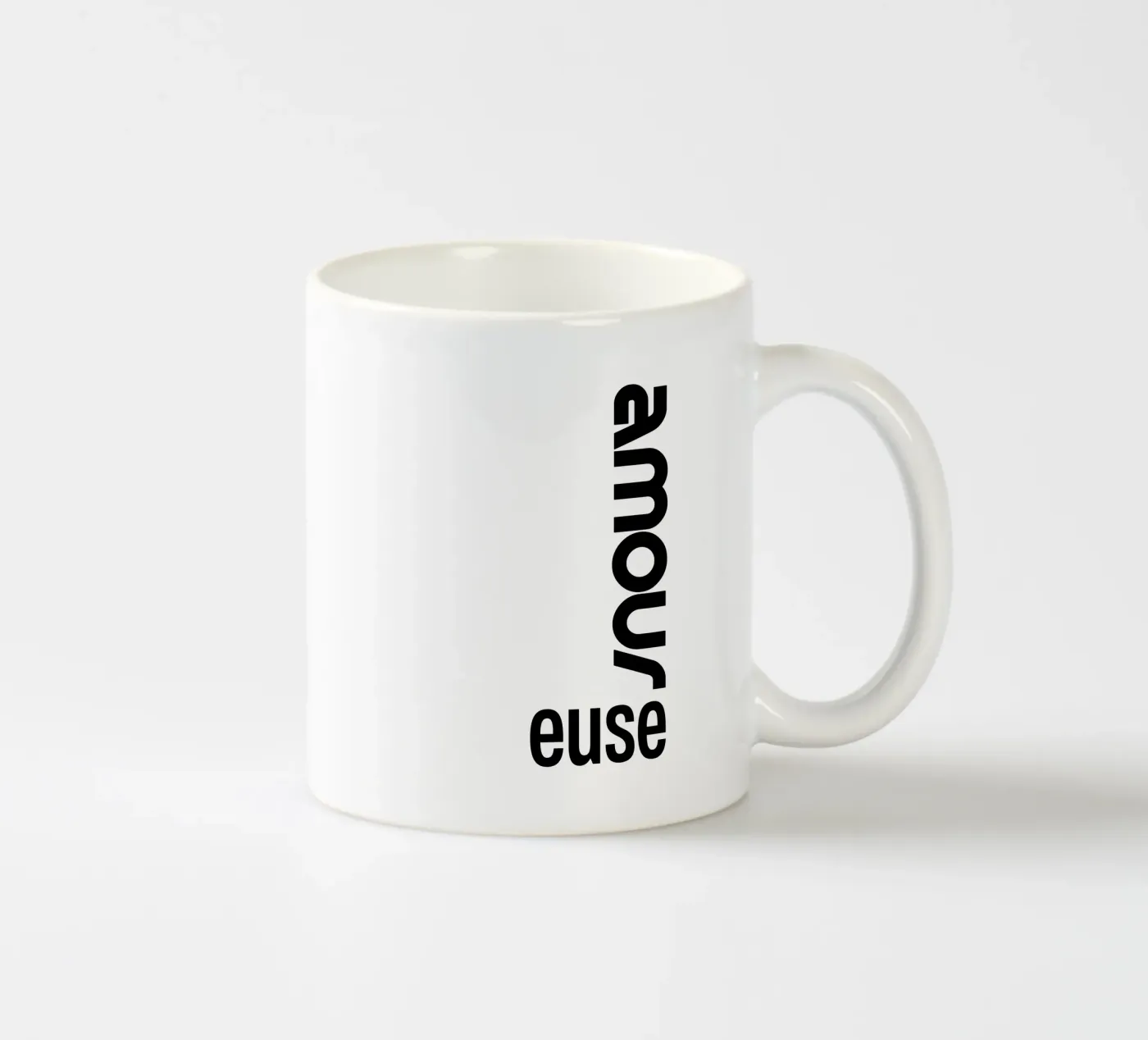 Amour Euse ceramic mug by YV TYPOGRAPHY