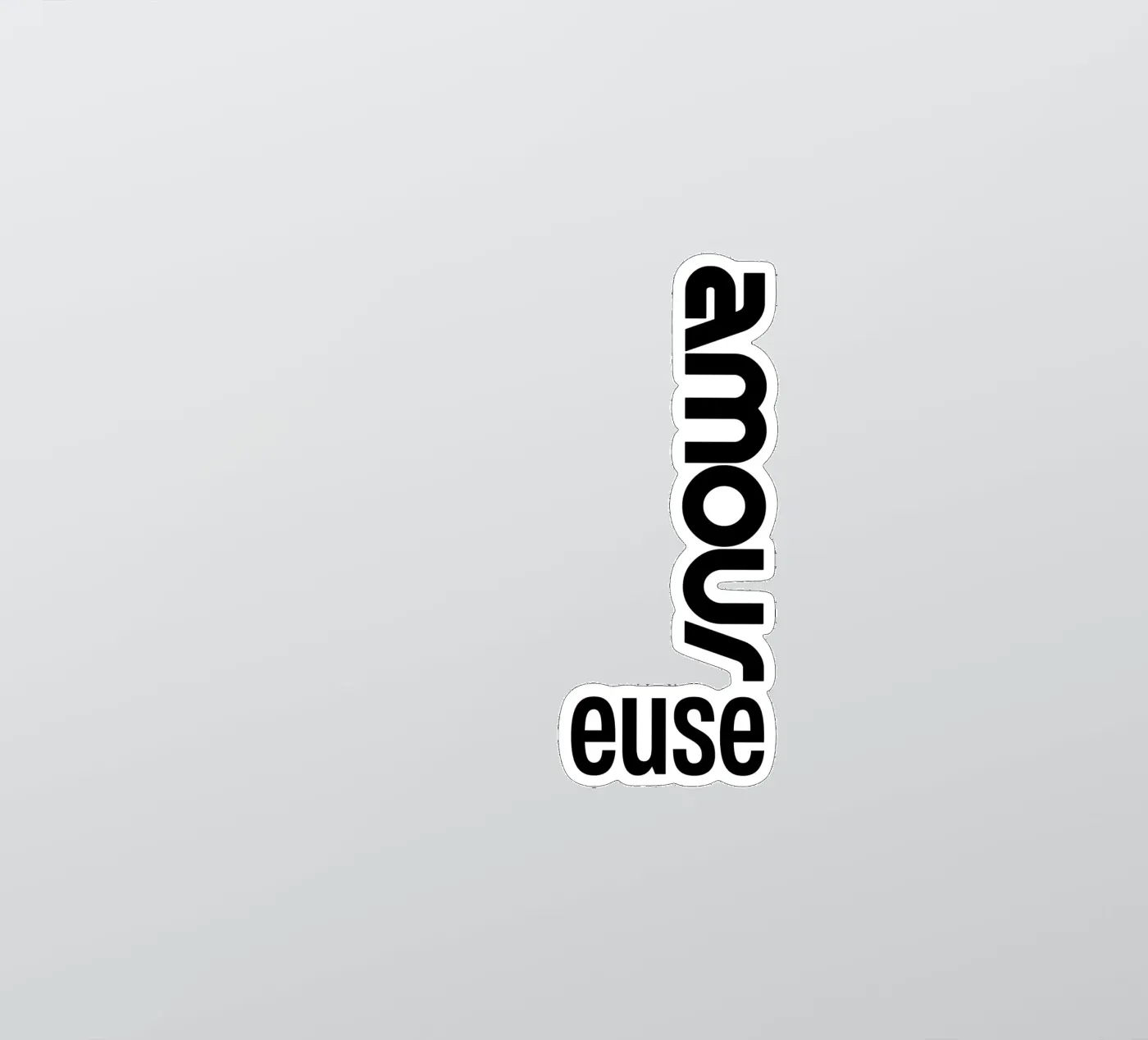 Amour Euse sticker by YV TYPOGRAPHY