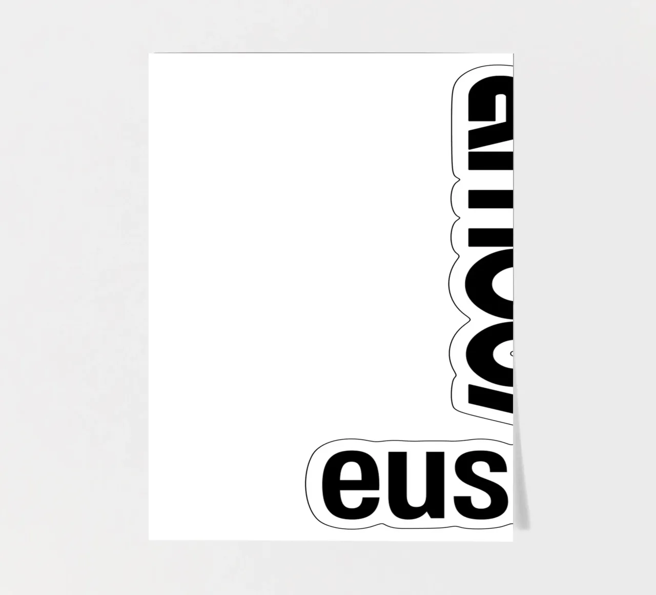 Amour Euse sticker sheet by YV TYPOGRAPHY